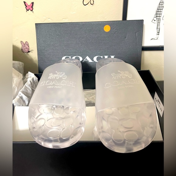 Coach Shoes - 🌼💚💜💚NIB Coach Women's Shoes Rubber Jelly
Slide Size 8 Clear Sandals Ulyssa